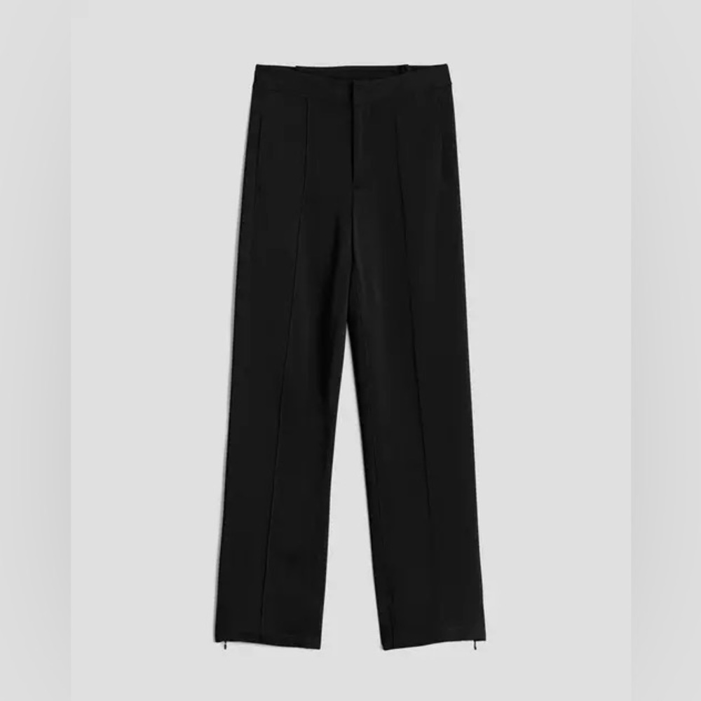 NWT Rag & Bone Cameron Crepe Dress Pant | Split Cuff Straight Leg | Sz 0 | Black - Picture 8 of 9
